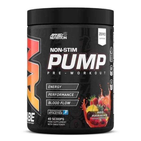 Applied Nutrition ABE Pump Stim Free Pre Workout Food Supplement, Red Hawaiian, 40