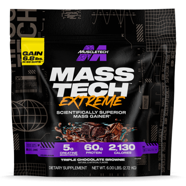 Muscletech Mass Tech Extreme 2000, Triple Chocolate Brownie, 6 LB